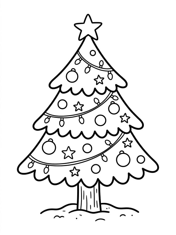 Een schattige kerstboom