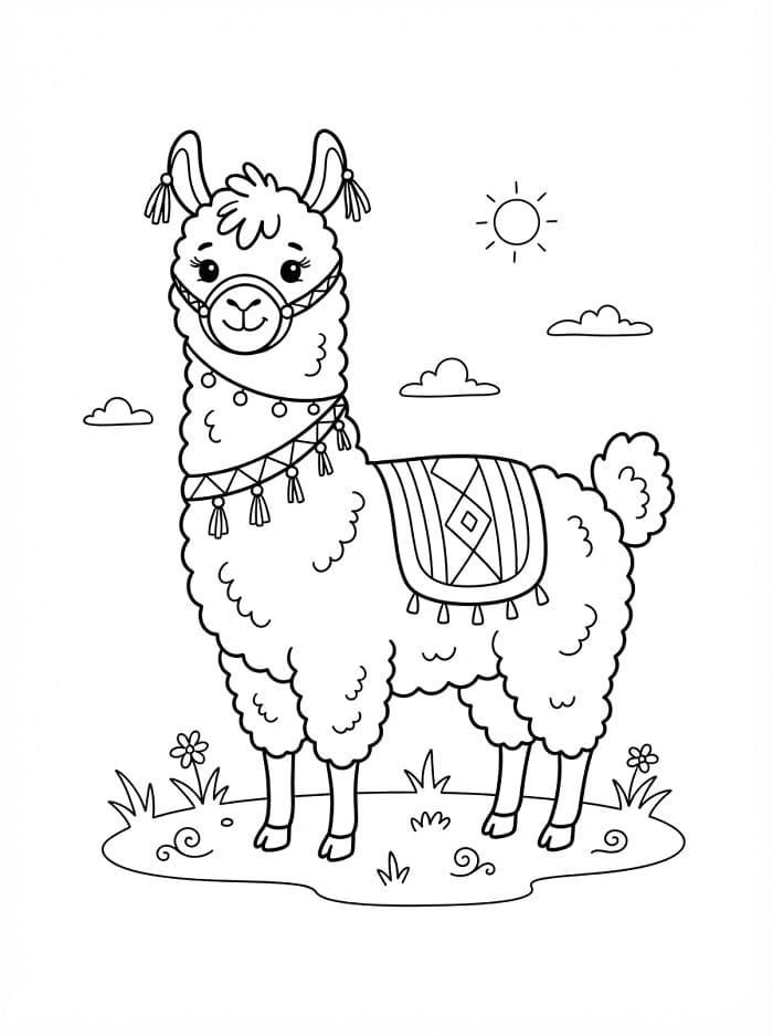 Een schattige lama