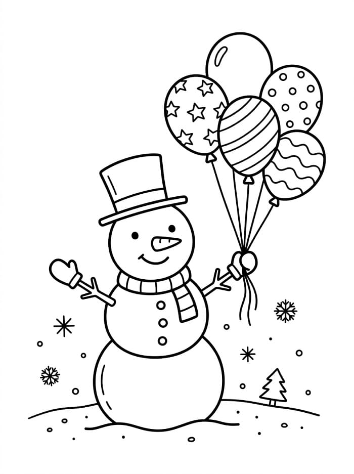 Eenvoudige sneeuwpop