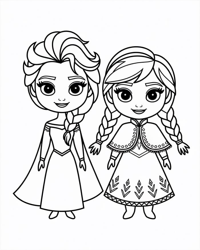 Elsa en Anna in Frozen