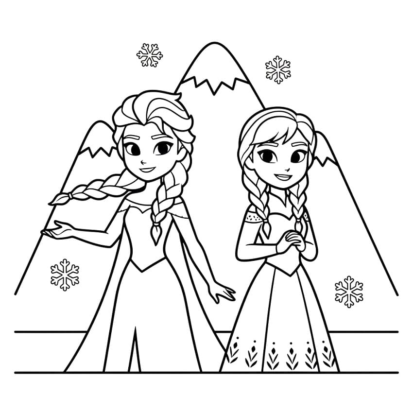 Elsa en Anna om af te drukken