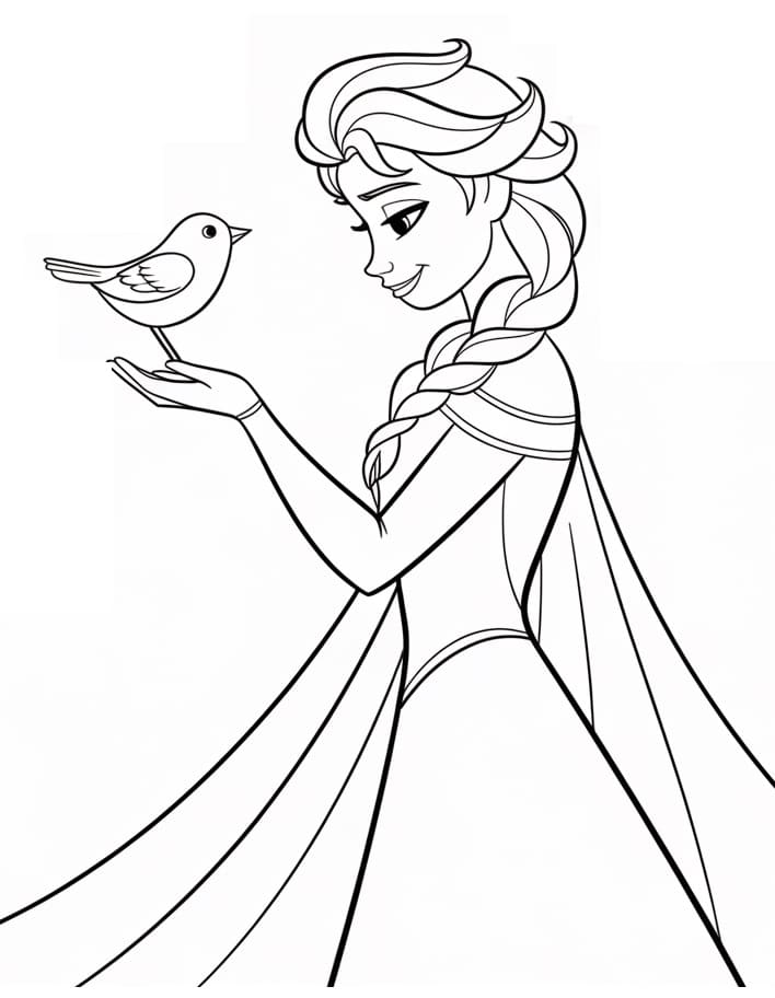 Elsa en vogel