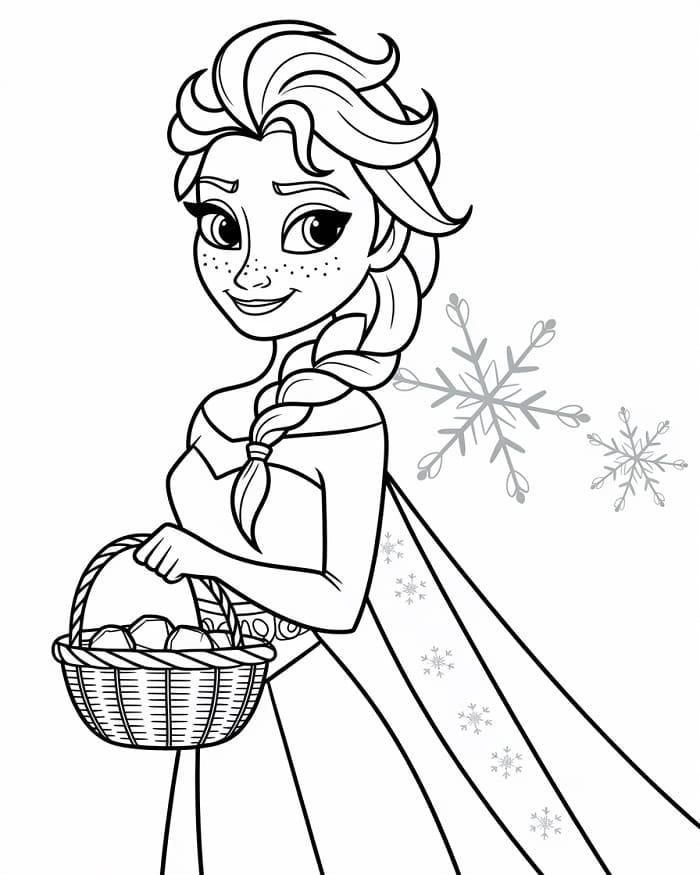 Elsa met mand
