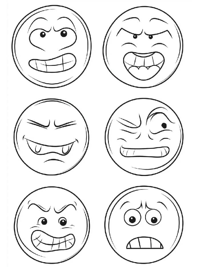 Emoji kleurplaat