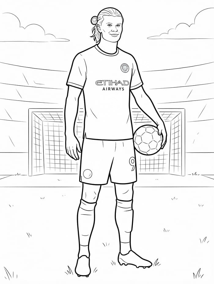 Erling Haaland met voetbal