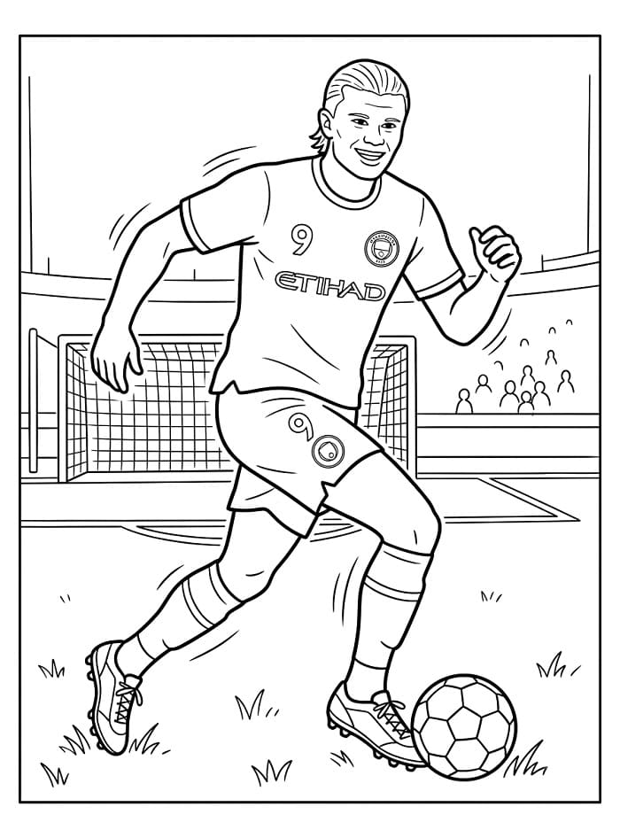 Erling Haaland speelt voetbal