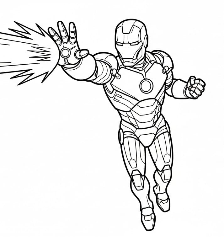 Iron Man kleurplaat