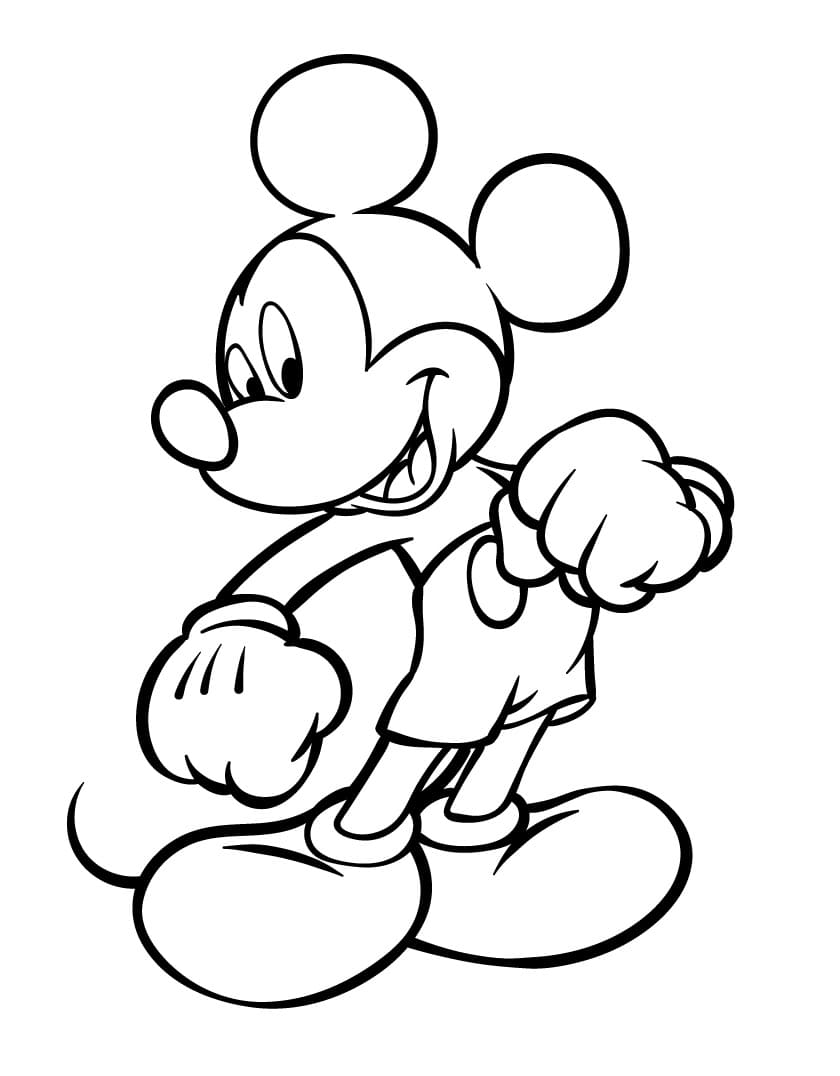 Mickey Mouse kleurplaat