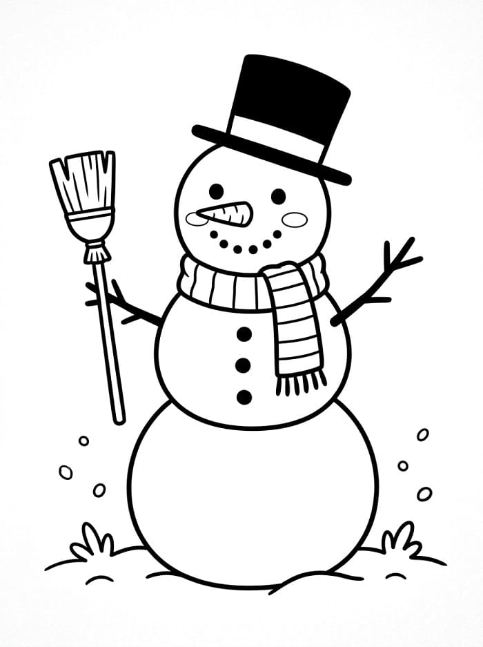 Gemakkelijke sneeuwpop