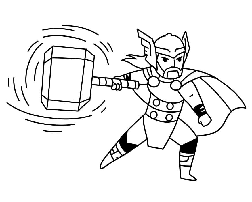Geweldige Thor kleurplaat