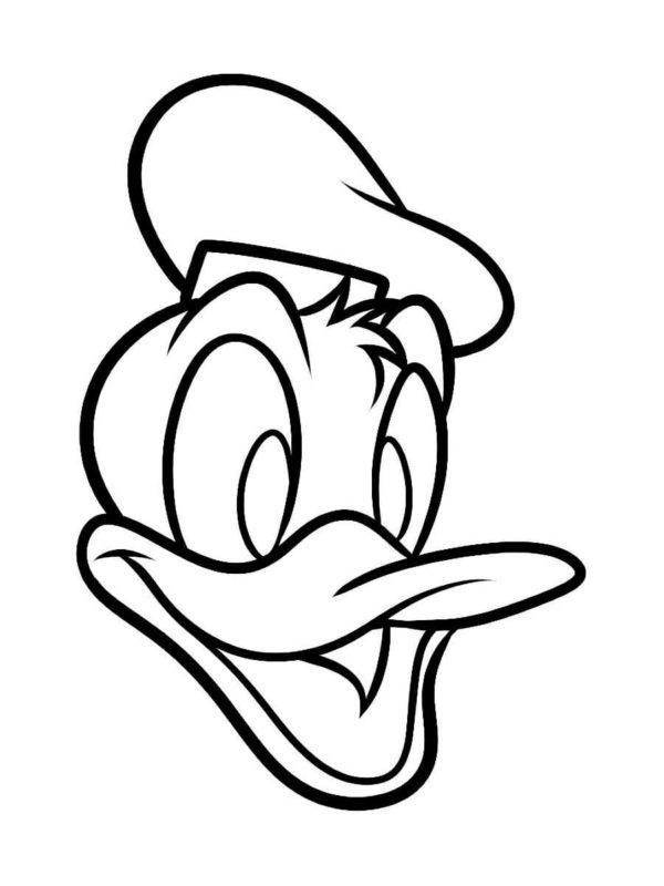Gezicht van Donald Duck