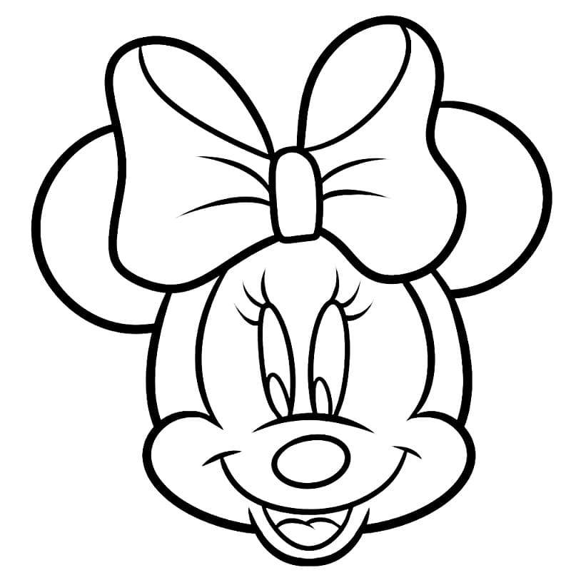 Gezicht van Minnie Mouse