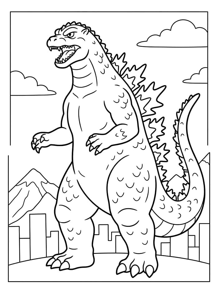 Godzilla gratis printbaar