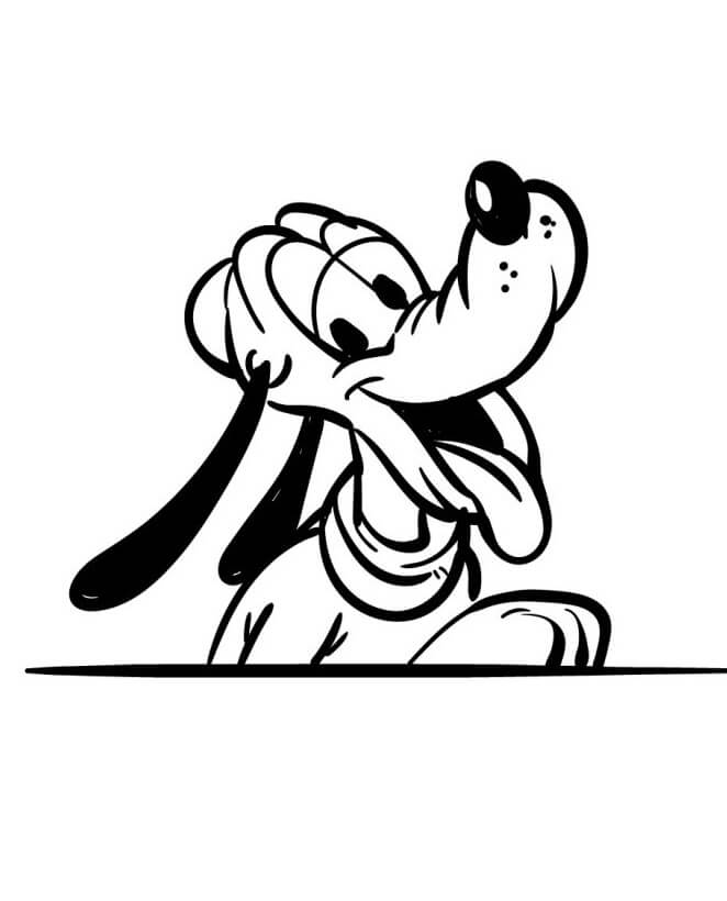Grappig gezicht van Pluto