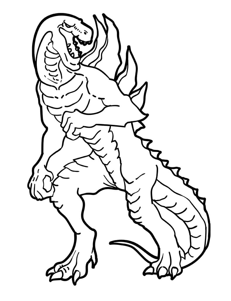 Gratis Godzilla om te printen