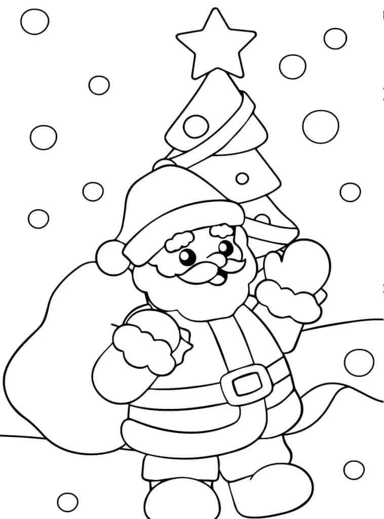 Gratis downloadbare Kerstman