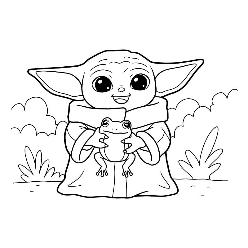 Gratis printbare Baby Yoda