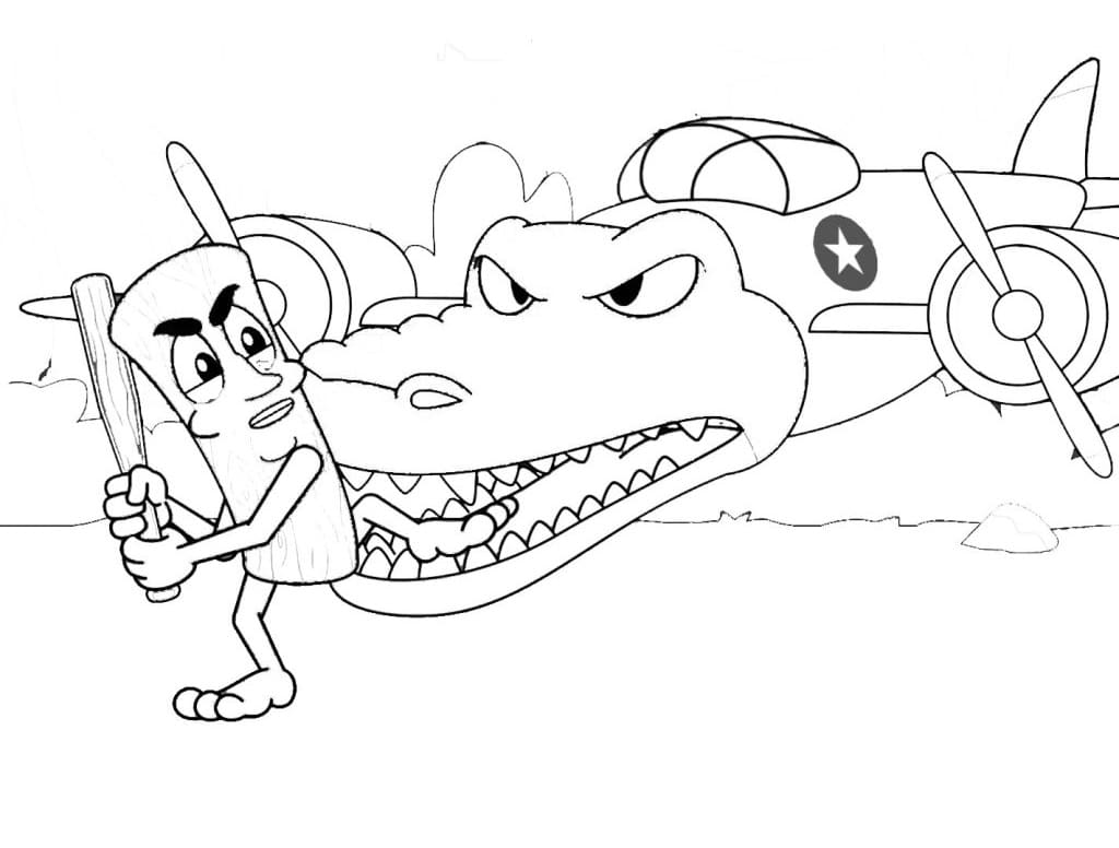 Gratis printbare Bombardiro Crocodilo