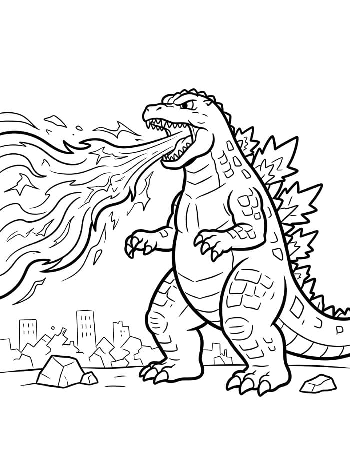 Gratis printbare Godzilla