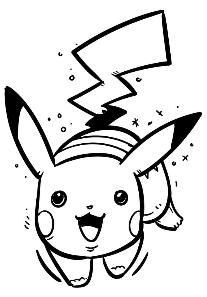 Gratis printbare Pikachu