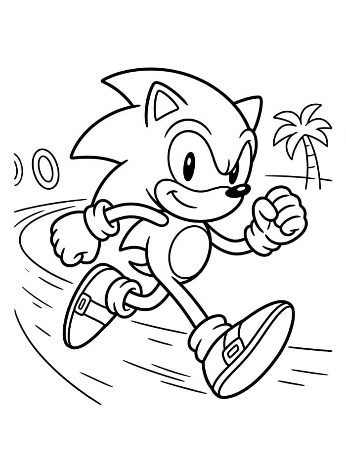 Gratis printbare Sonic