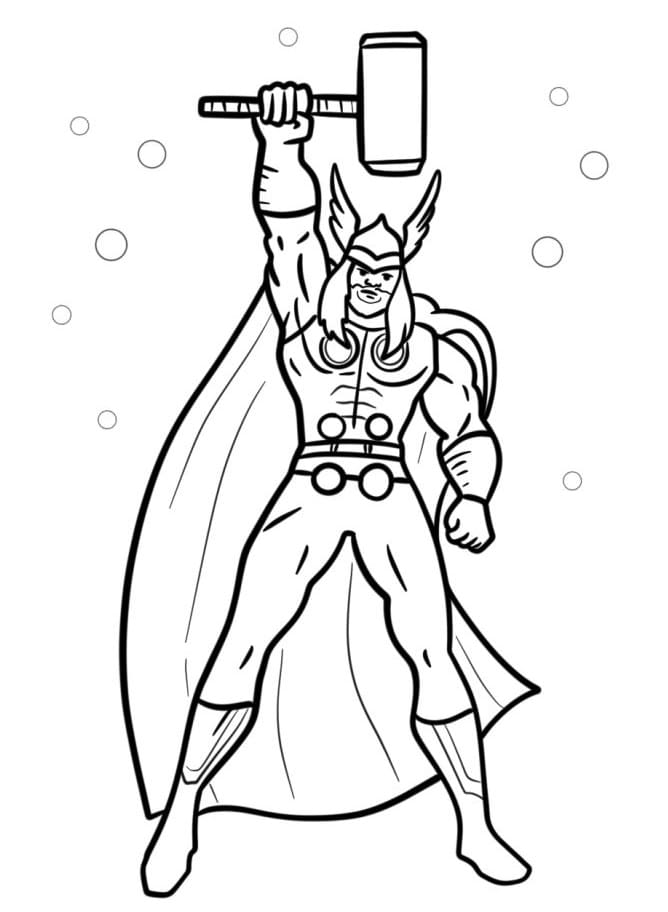 Thor kleurplaat