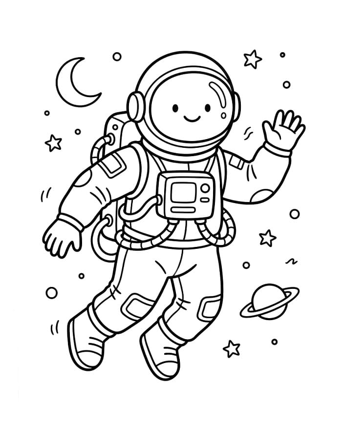 Gratis printbare astronaut