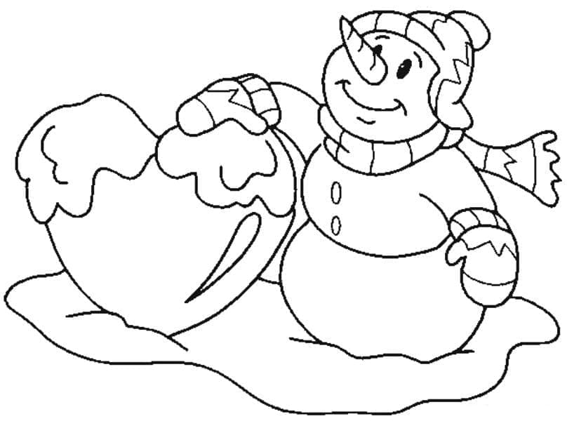 Gratis printbare sneeuwpop