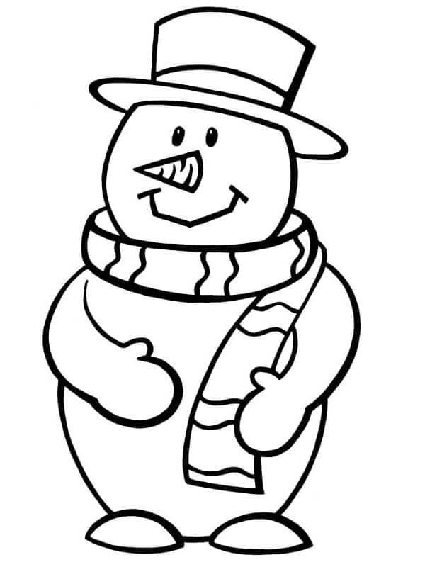 Gratis sneeuwpop om te printen