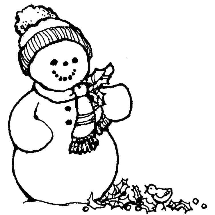 Gratis sneeuwpop printbaar