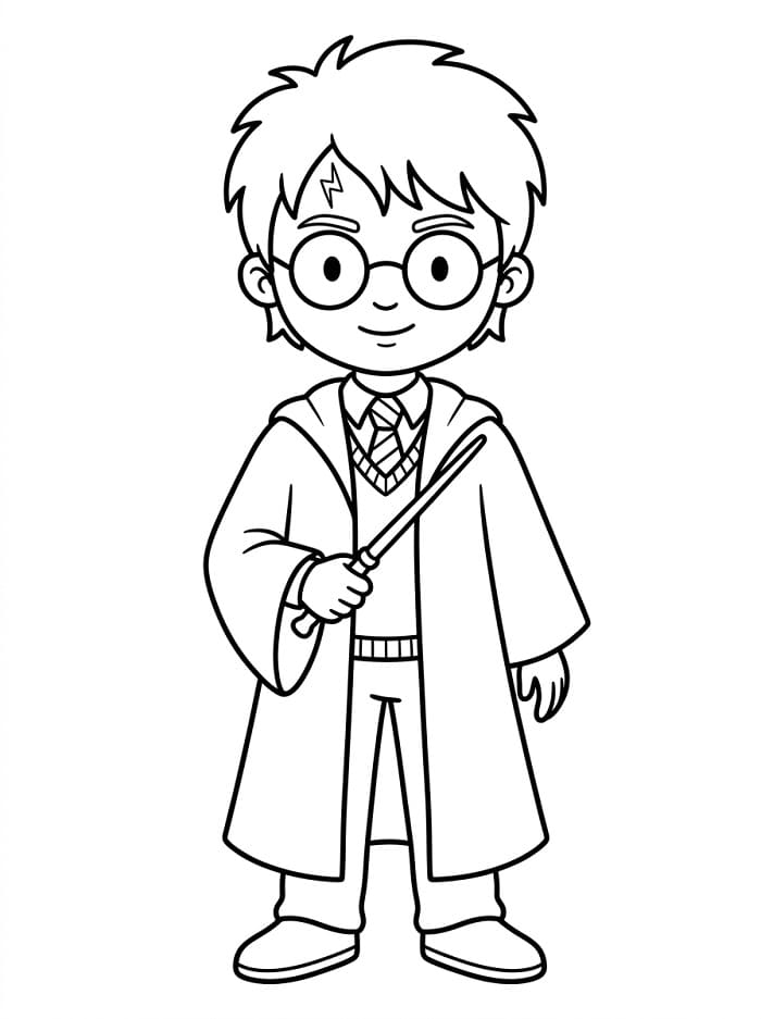 Harry Potter kleurplaat