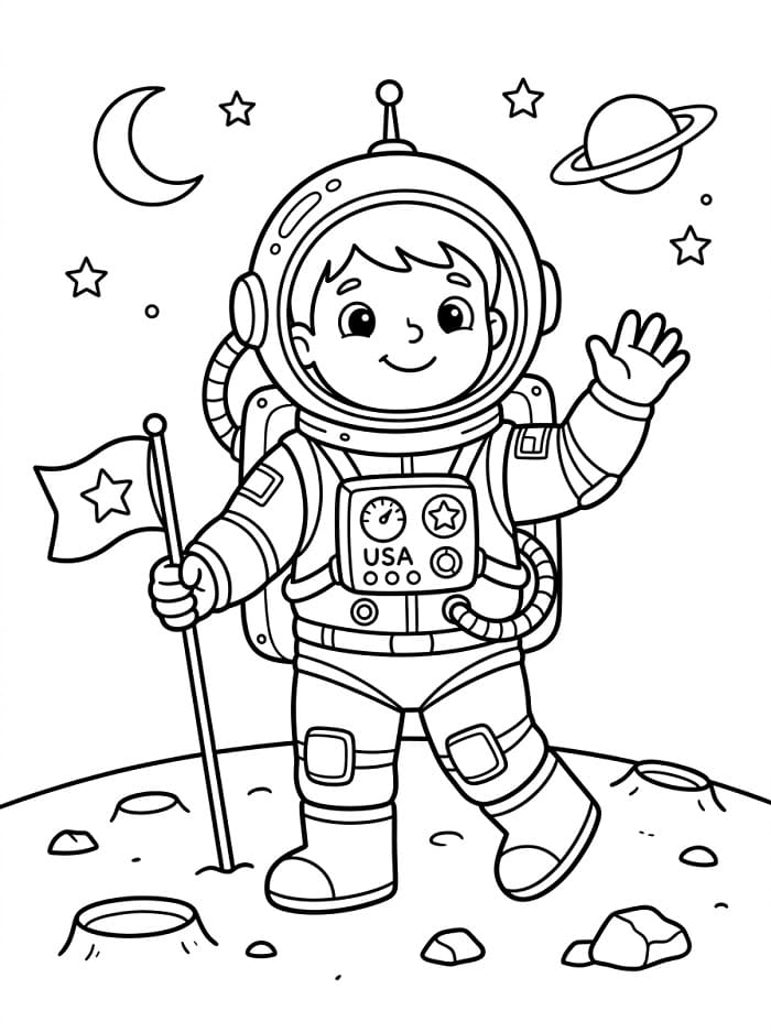 Heel schattige astronaut
