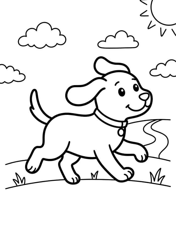 Hond om Uit te Printen