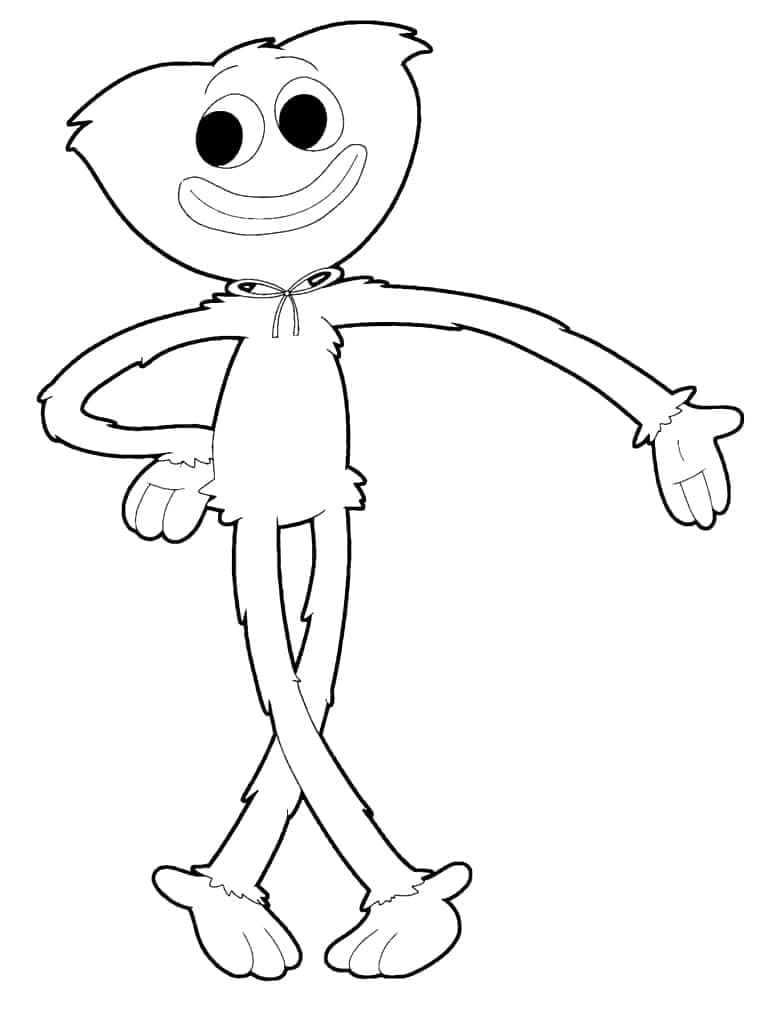 Huggy Wuggy om te printen