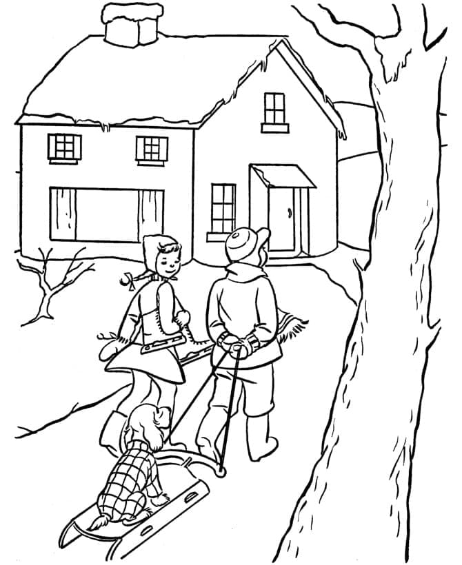 Huis afdrukbare afbeelding