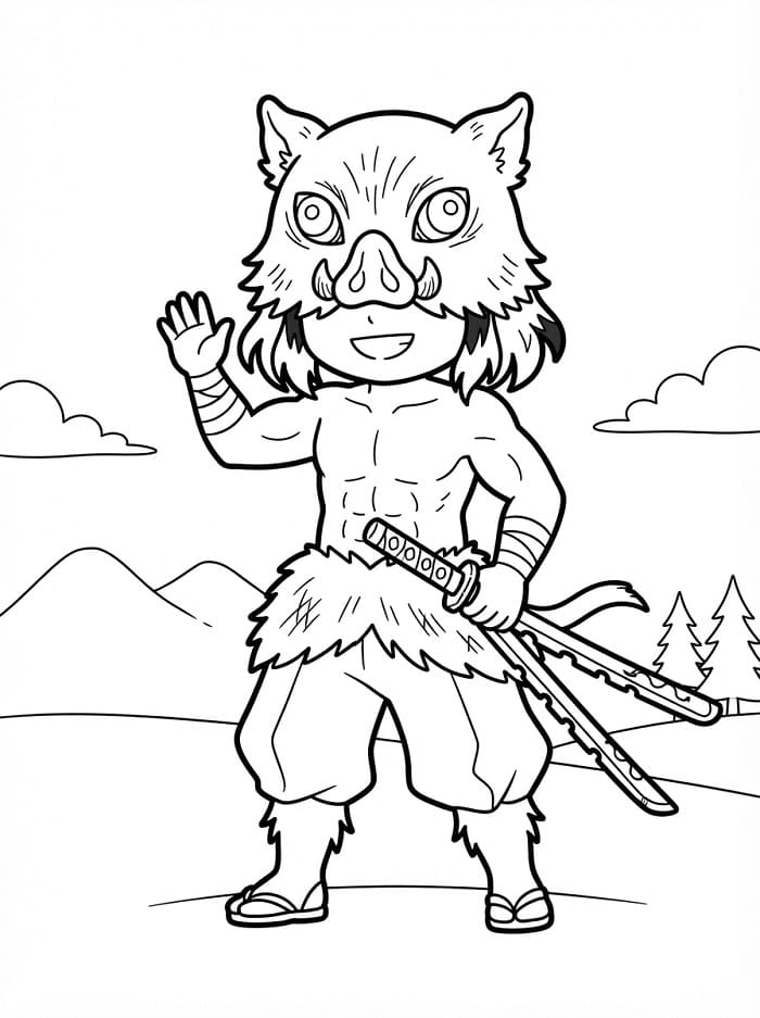 Inosuke in Demon Slayer
