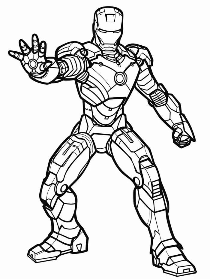 Iron Man afdrukbaar voor kinderen