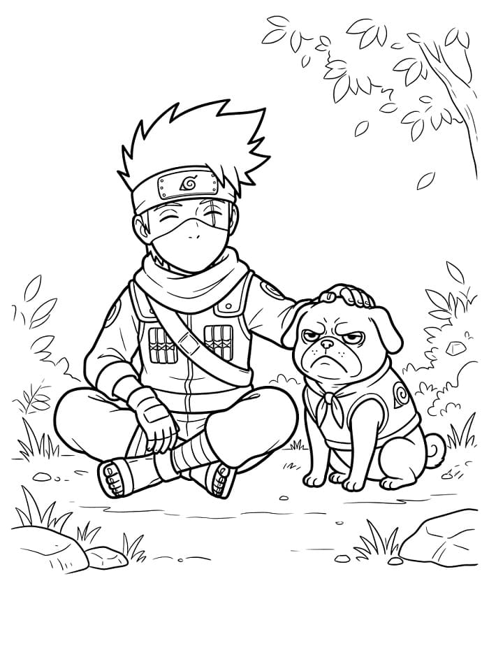 Kakashi en hond