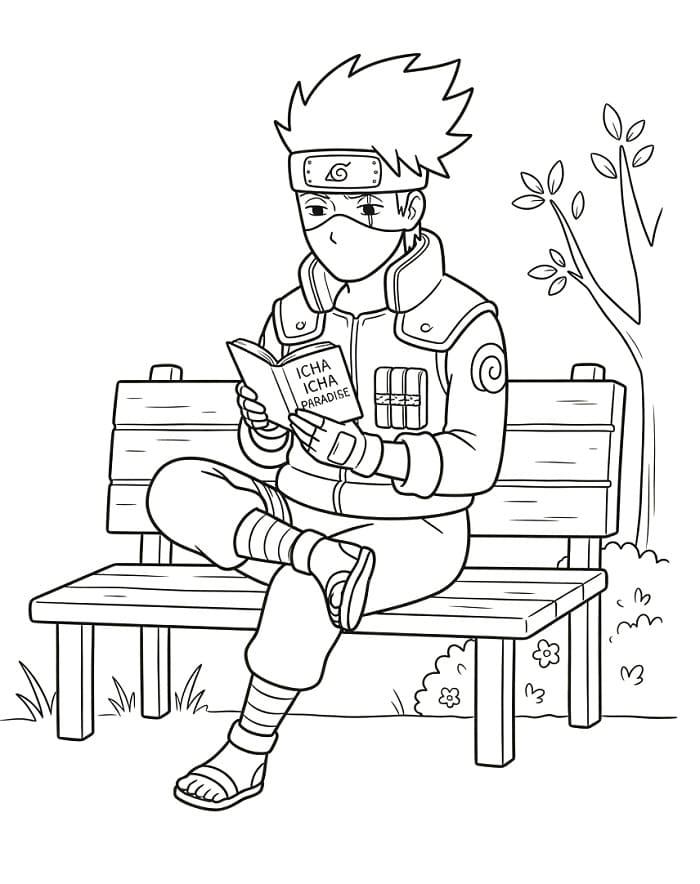 Kakashi leest een boek