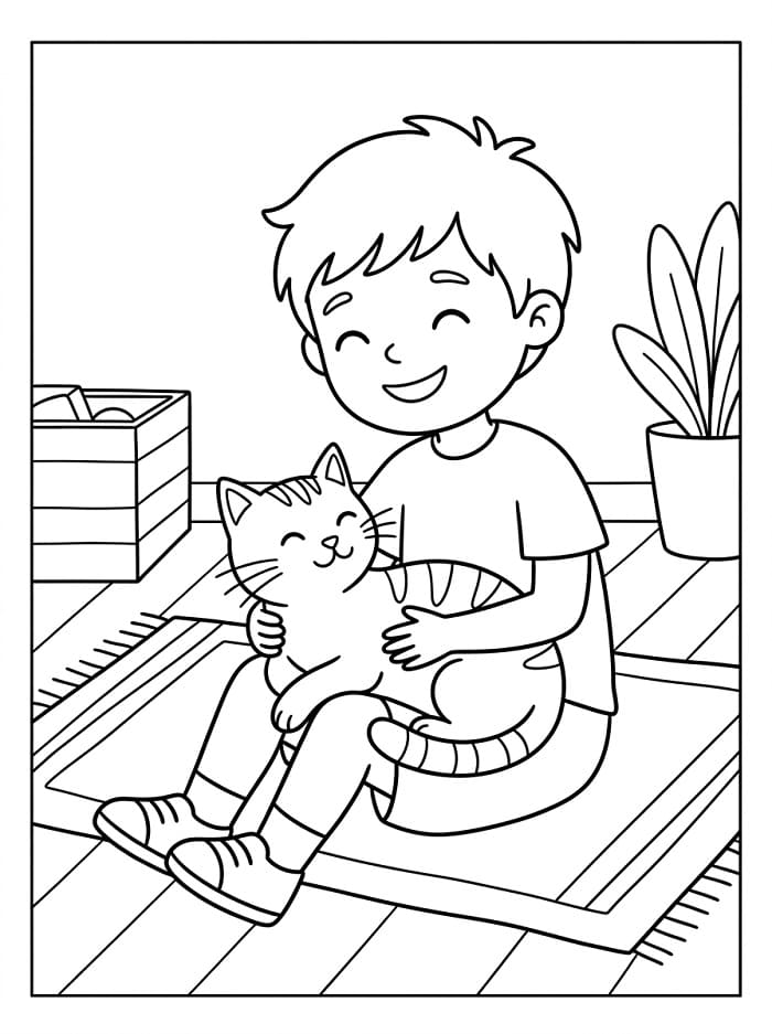 Kat en Jongen