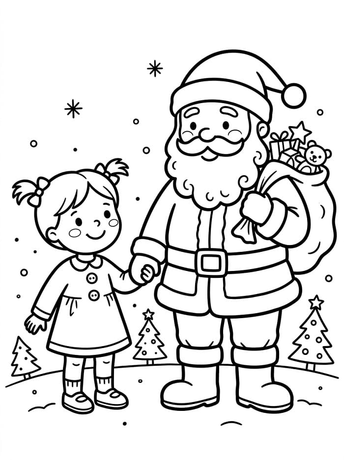 Kerstman om af te drukken