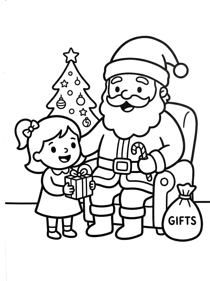 Kerstman om te printen