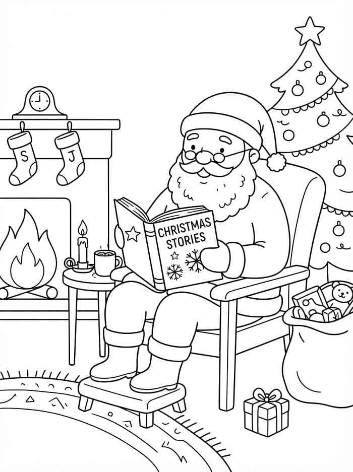 Kerstman thuis