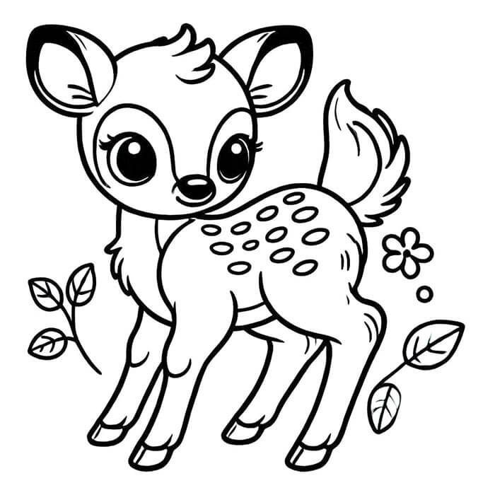Kostenloze Bambi om te Printen