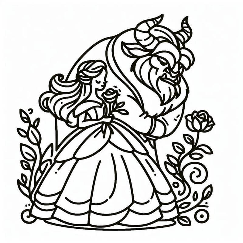 Kostenloze Belle en het Beest om te Printen