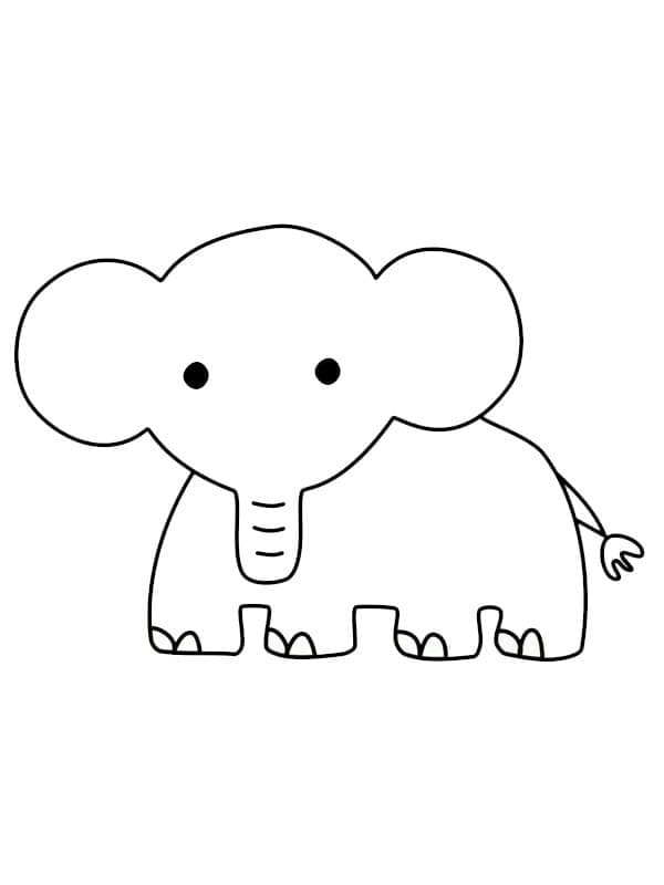 Kostenloze Olifant om te Printen