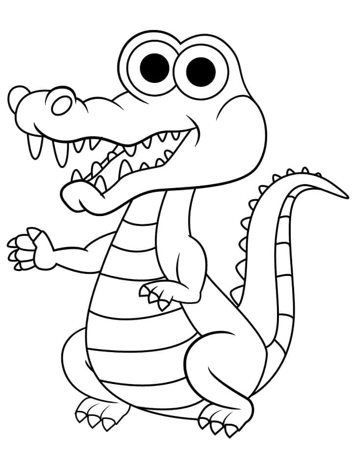 Krokodil om te Printen