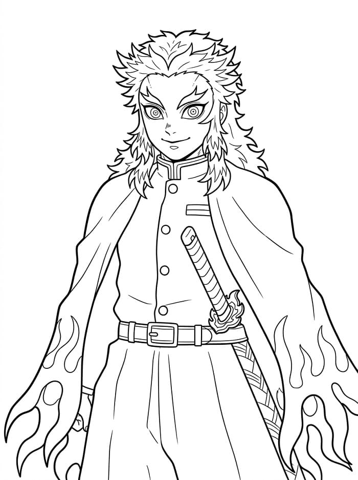 Kyojuro Rengoku om af te drukken