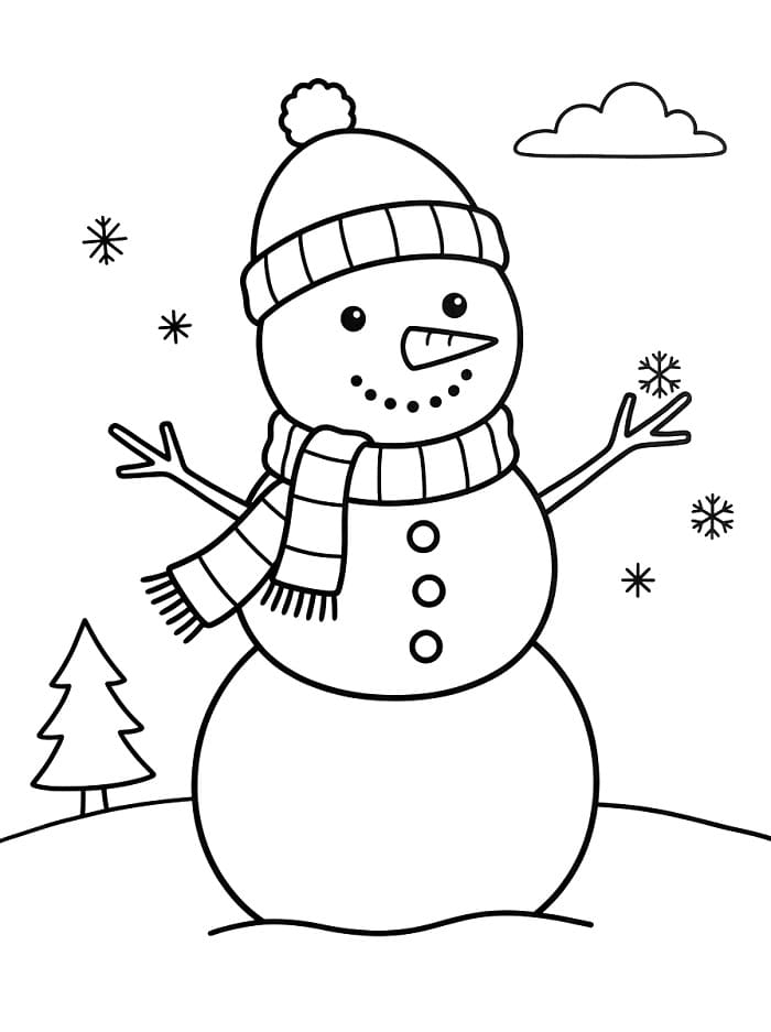 Leuke sneeuwpop