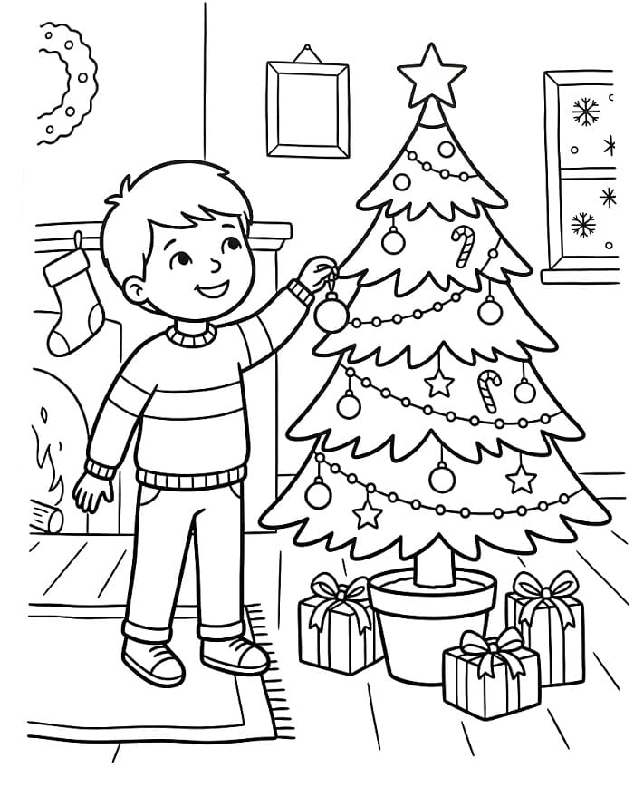 Liefdevolle kerstboom